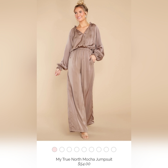 Mustard Seed Pants & Jumpsuits Mocha Jumpsuit By Mustard Seed